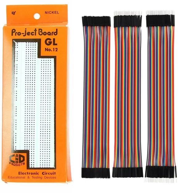 830 Points Generic Breadboard GL-12 + 60 pcs jumper wires Set.