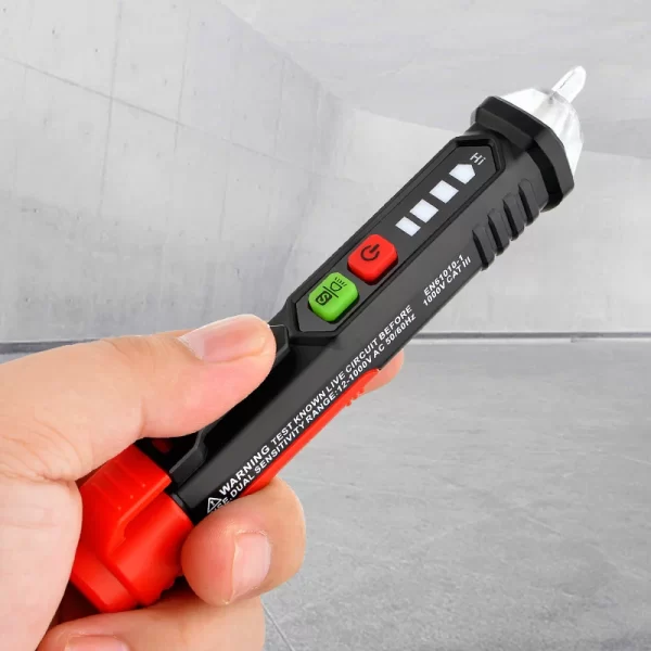 HT90 Non-contact AC Voltage Detector 12V~1000V Visual & Sound Alarm indicator with LED Flashlight - Image 6