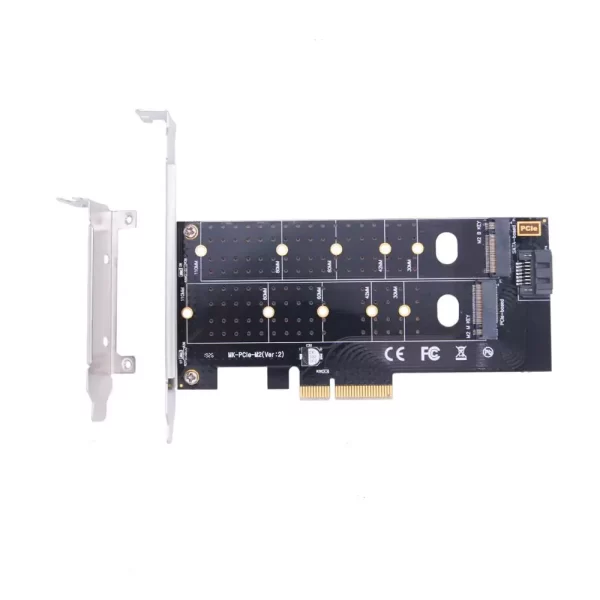 PCIe to M.2 NVMe SSD NGFF Riser Card 110mm M + B Key Dual Protocol Expansion Card - Image 2