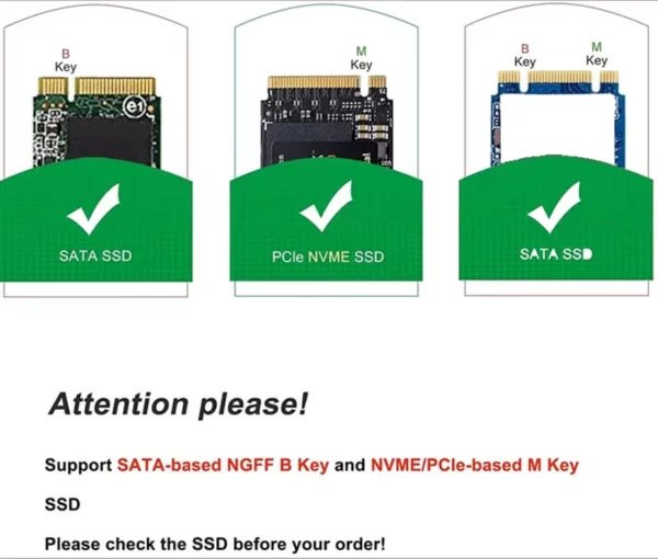 PCIe to M.2 NVMe SSD NGFF Riser Card 110mm M + B Key Dual Protocol Expansion Card - Image 4