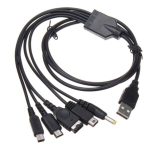 5 in 1 USB Charger Cable for Nintend NEW 3DS XL, NDS Lite, NDSi LL ,WIIS U, GBA, PSP 1000/2000/3000